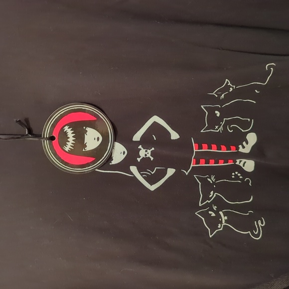 Dolls Kill x Emily the Strange Together Purrever Harness Strap Cats Tee Small - Picture 3 of 5